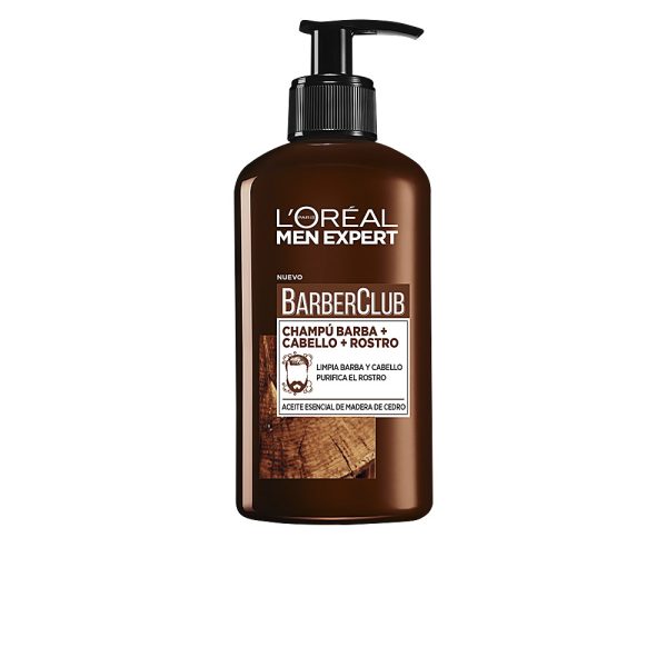 MEN EXPERT BARBER CLUB shampoo barba-rosto-cabelos 200 ml